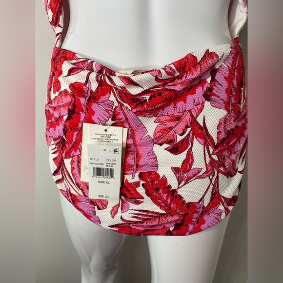Jessica Simpson NWT XL Palm O Ring Floral Cutout Swimsuit Pictured AS IS - Picture 7 of 8